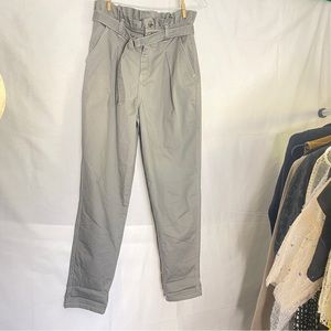 Wild Fable Khaki Green Paper Bag Trousers